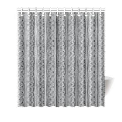 Cable Knit Pattern Print Design 01 Shower Curtain