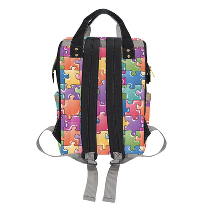 Puzzle Pattern Print Design A05 Diaper Bag Backpack