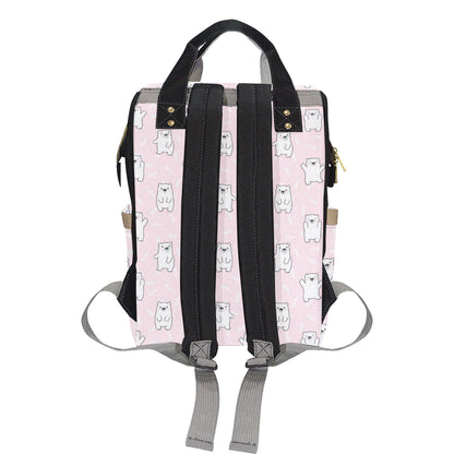 Polar Bear Pattern Print Design PB09 Diaper Bag Backpack