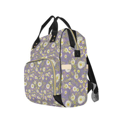 Daisy Pattern Print Design DS011 Diaper Bag Backpack