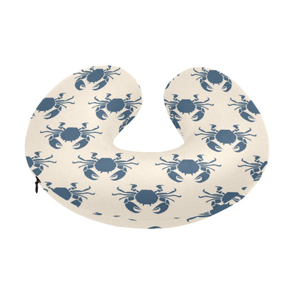 Crab Pattern Print Design 02 U-Shaped Travel Neck Pillow