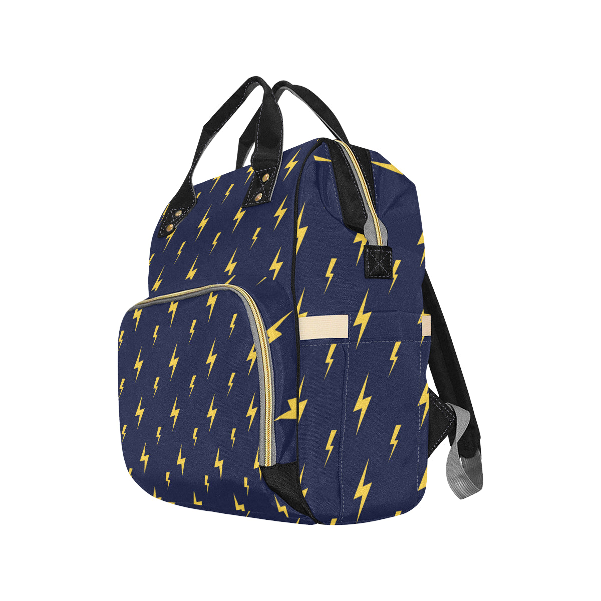 Lightning Thunder Pattern Print Design 03 Diaper Bag Backpack