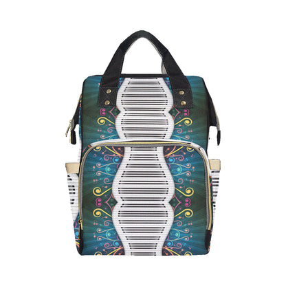 Piano Pattern Print Design 01 Diaper Bag Backpack