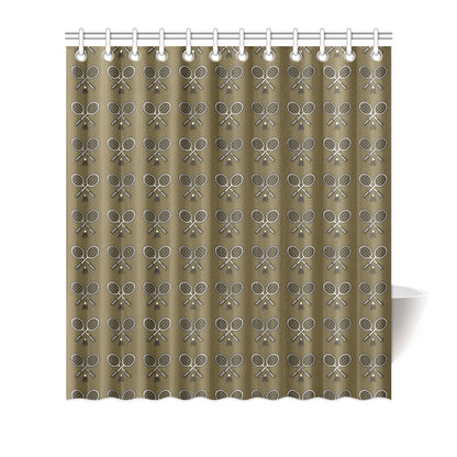 Badminton Pattern Print Design 07 Shower Curtain