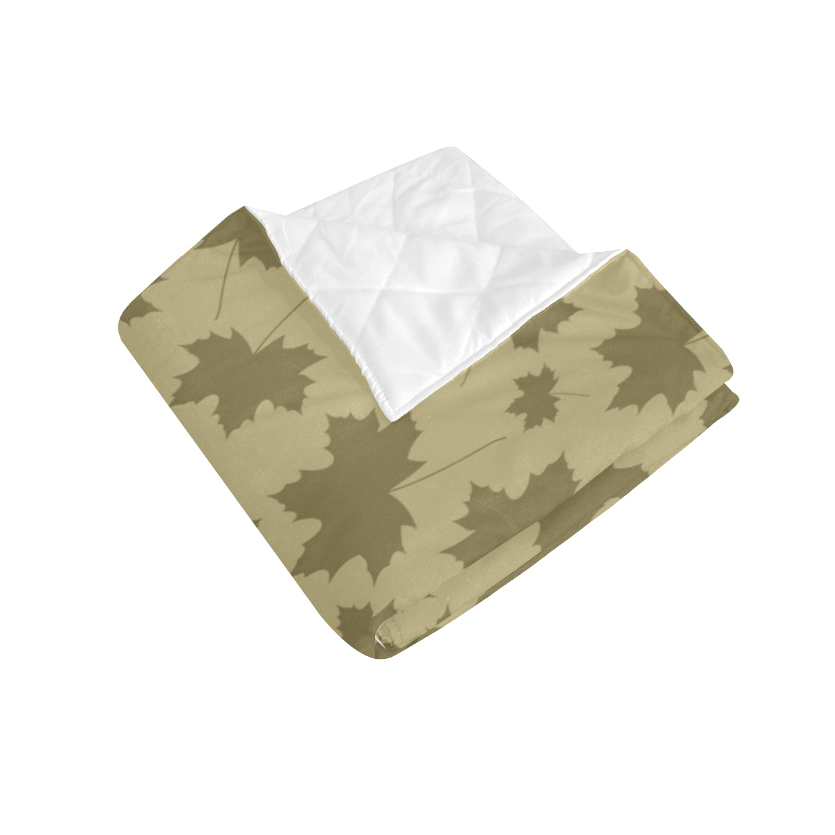 Maple Leaf Pattern Print Design 01 Premium Quilt