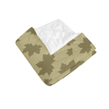 Maple Leaf Pattern Print Design 01 Premium Quilt