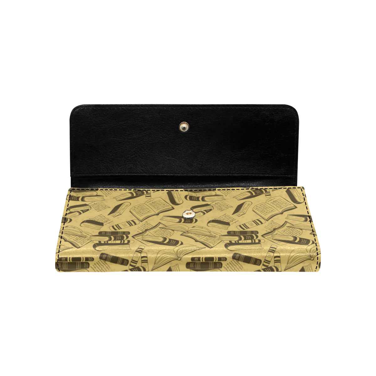 Book Pattern Print Design 02 Women's Trifold Wallet