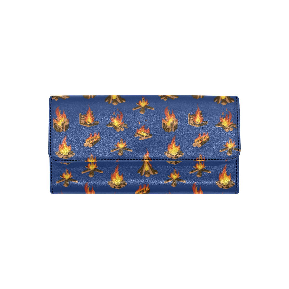 Campfire Pattern Print Design 03 Women's Trifold Wallet