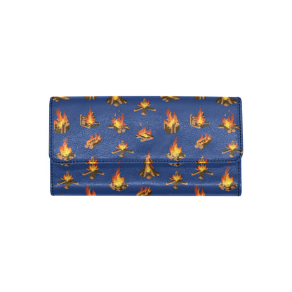 Campfire Pattern Print Design 03 Women's Trifold Wallet