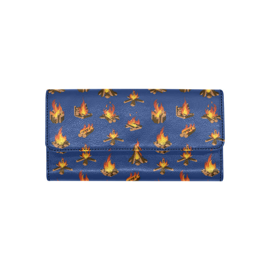 Campfire Pattern Print Design 03 Women's Trifold Wallet