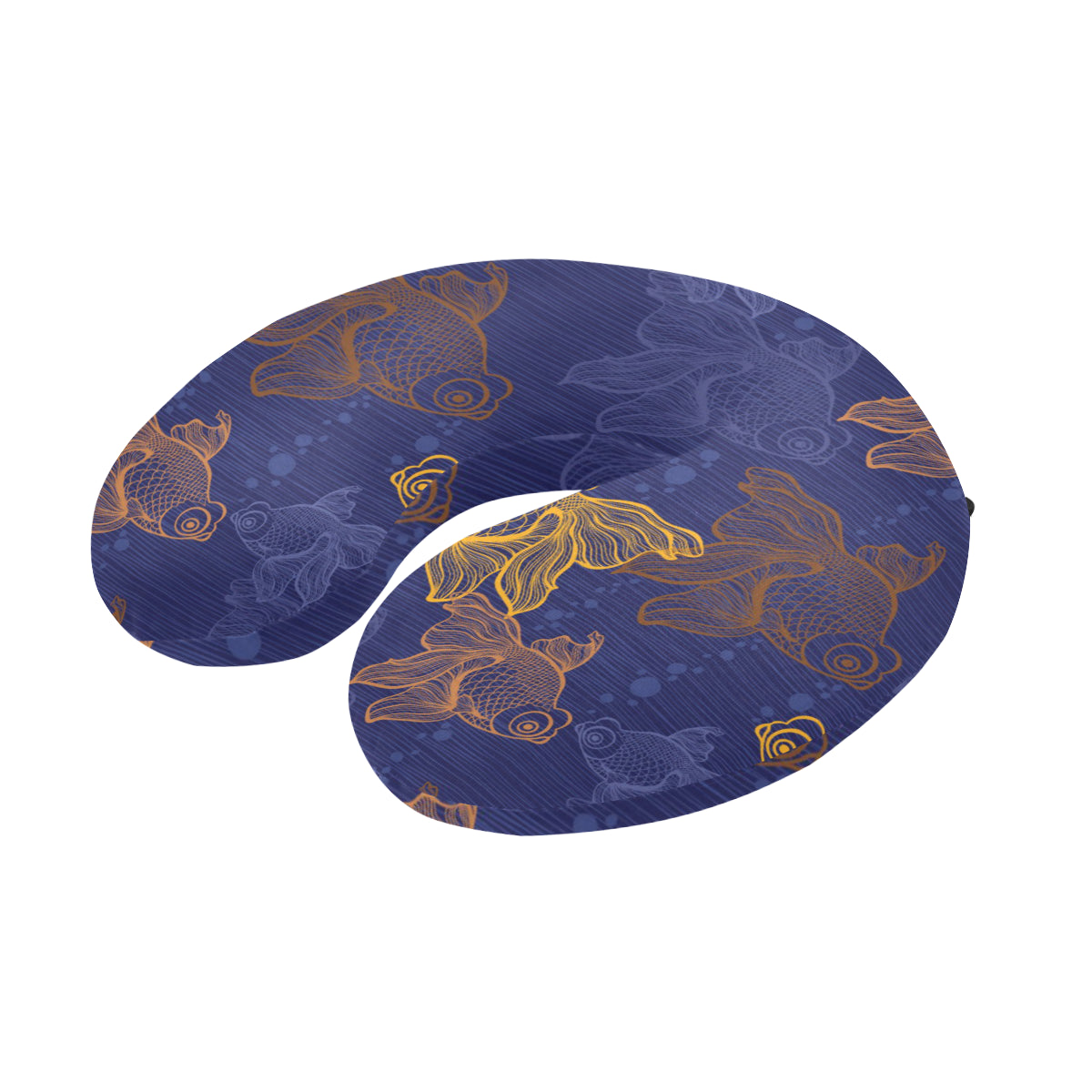 Goldfish Pattern Print Design 01 U-Shaped Travel Neck Pillow