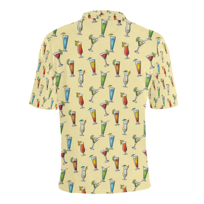 Cocktail Pattern Print Design 02 Men Polo Shirt