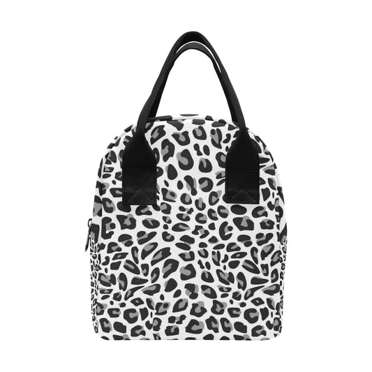 Snow Leopard Skin Print Insulated Lunch Bag
