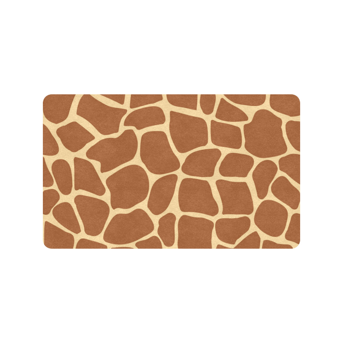 Giraffe Texture Print Rubber Doormat