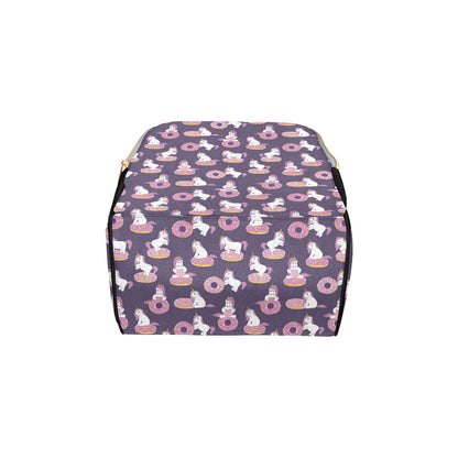 Donut Unicorn Pattern Print Design DN011 Diaper Bag Backpack