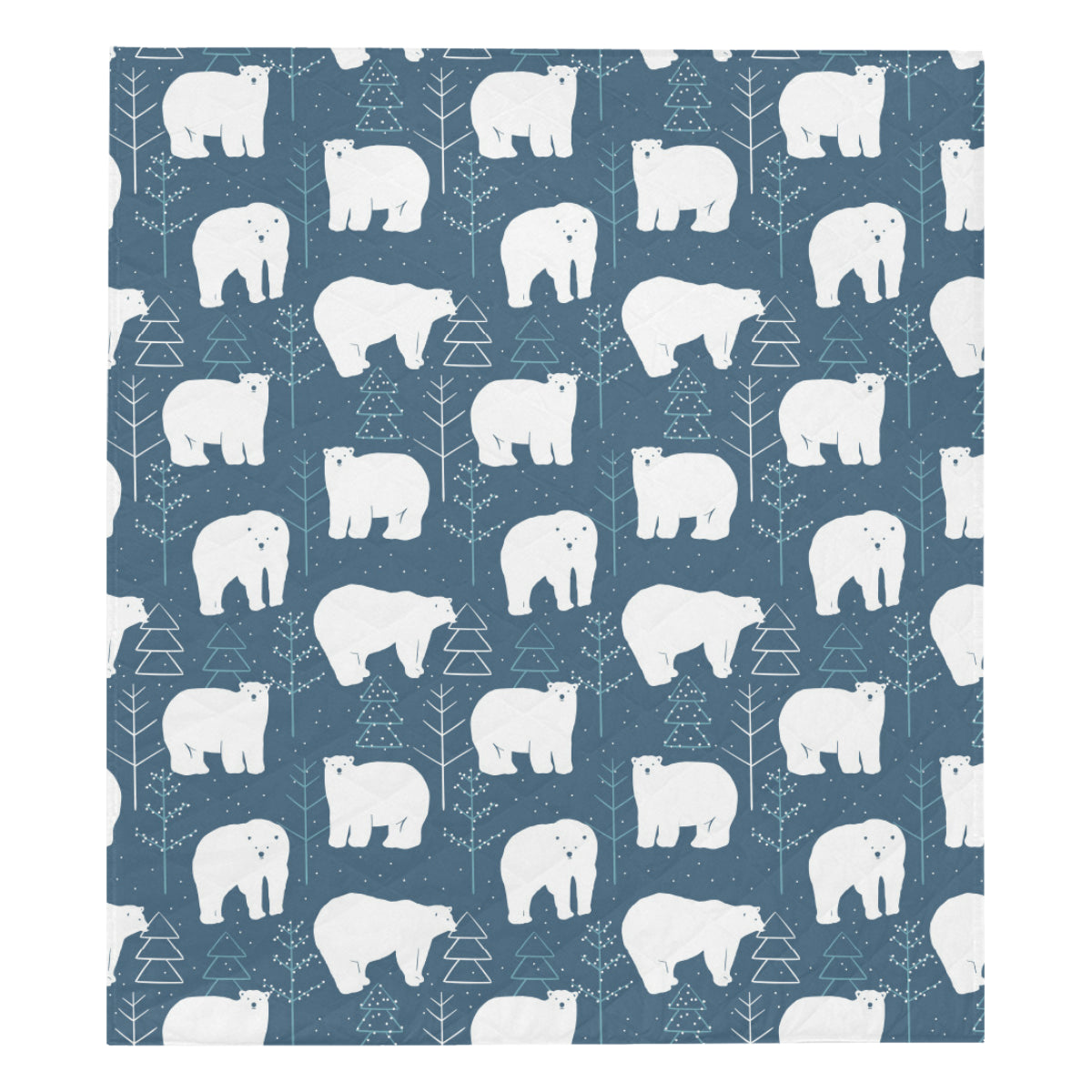 Polar Bear Pattern Print Design A01 Premium Quilt