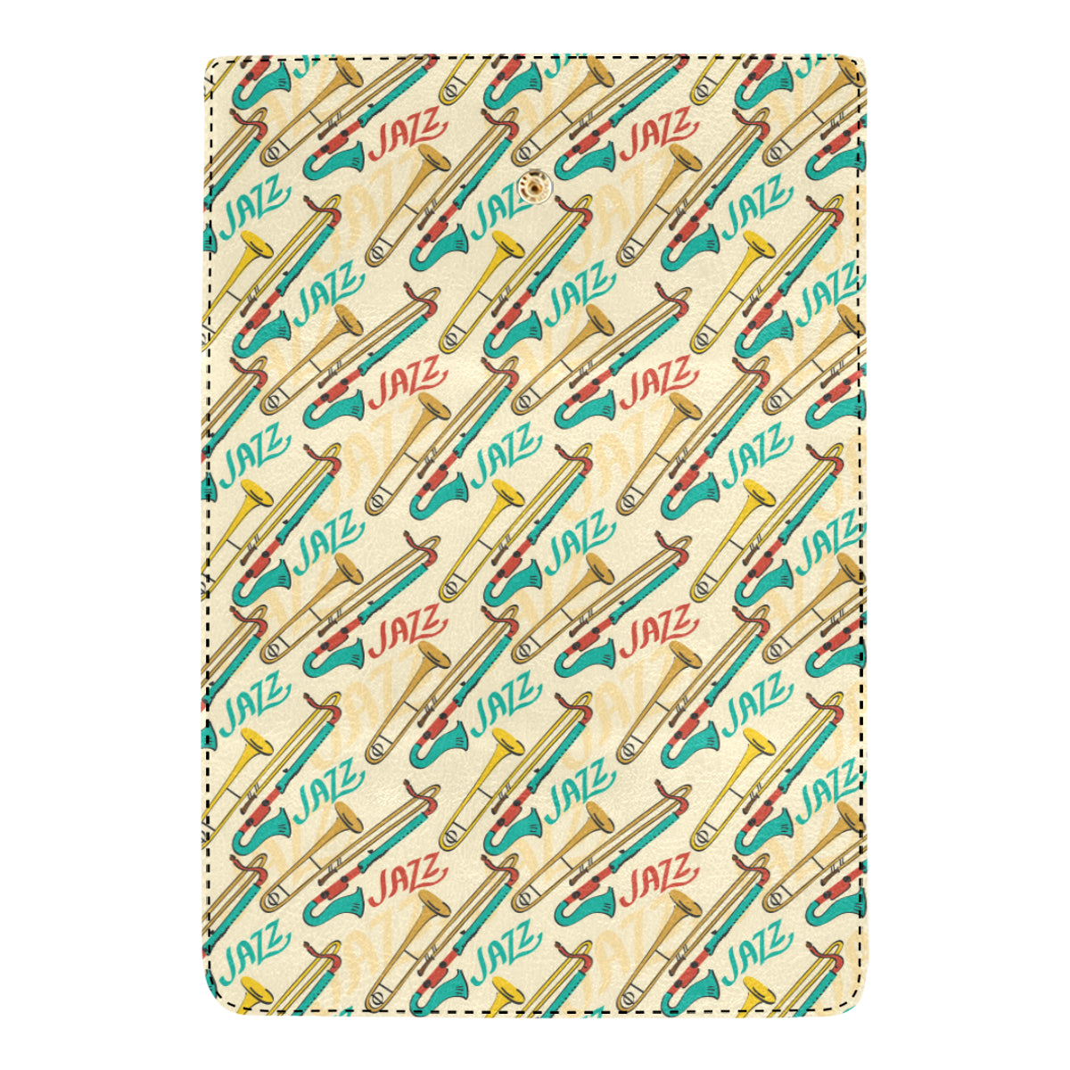 Trombone Pattern Print Design 03 Women's Trifold Wallet