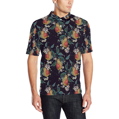 Pear Pattern Print Design PE02 Men Polo Shirt