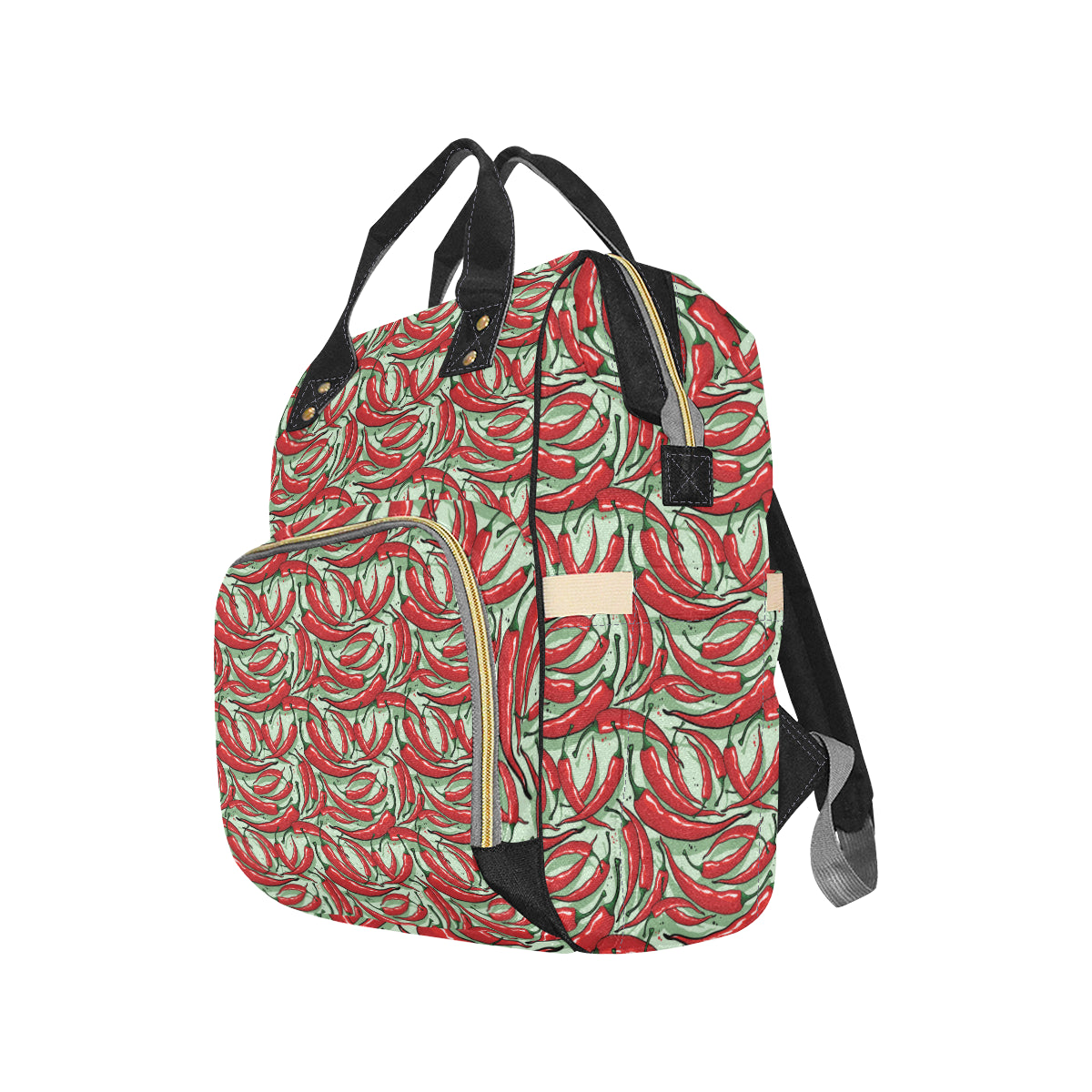 Chilli Pepper Pattern Print Design 04 Diaper Bag Backpack
