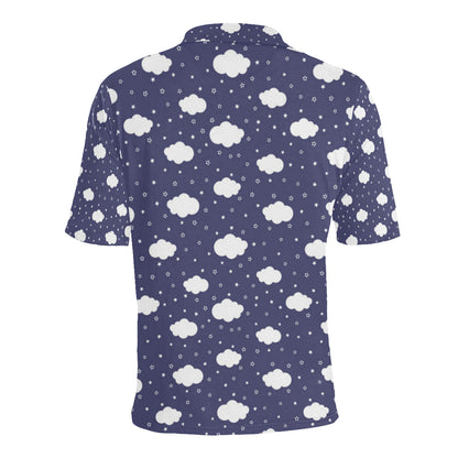 Cloud  Pattern Print Design 03 Men Polo Shirt