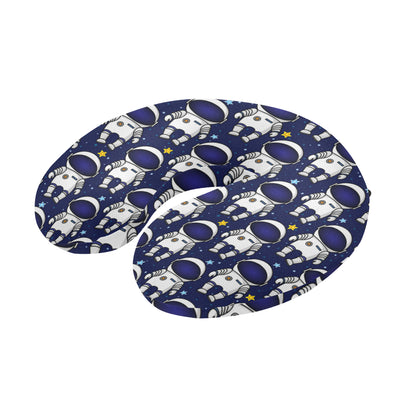 Astronaut Pattern Print Design 01 U-Shaped Travel Neck Pillow
