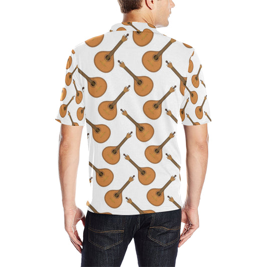 Mandolin Pattern Print Design 01 Men Polo Shirt