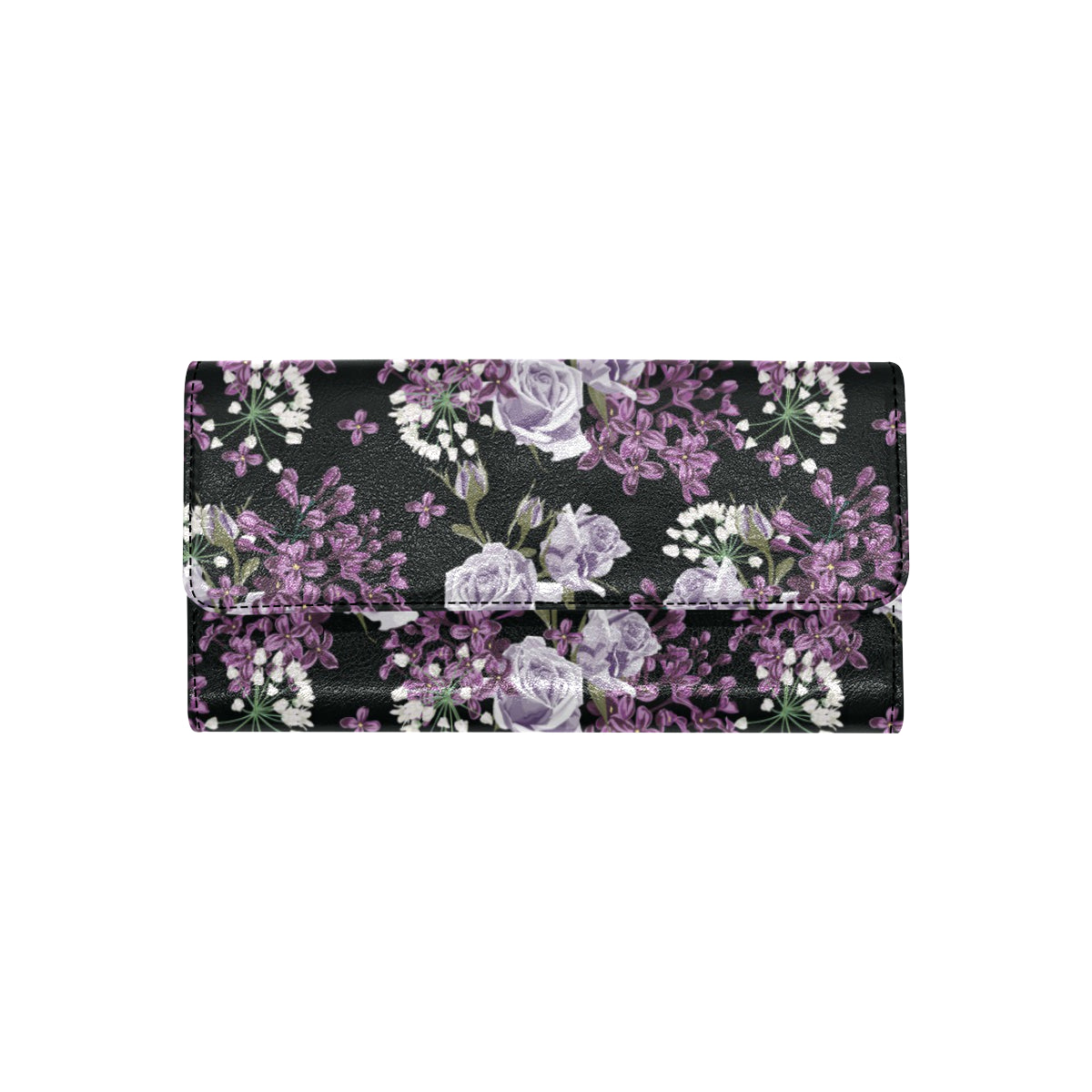 Lilac Pattern Print Design LI04 Women's Trifold Wallet