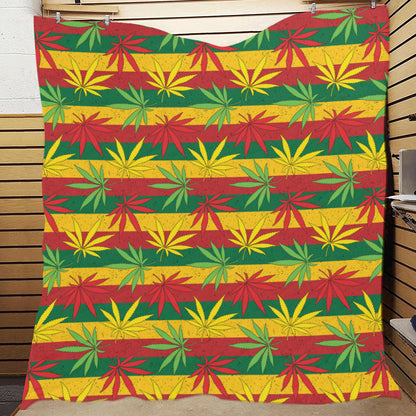 Rasta Pattern Print Design A03 Premium Quilt