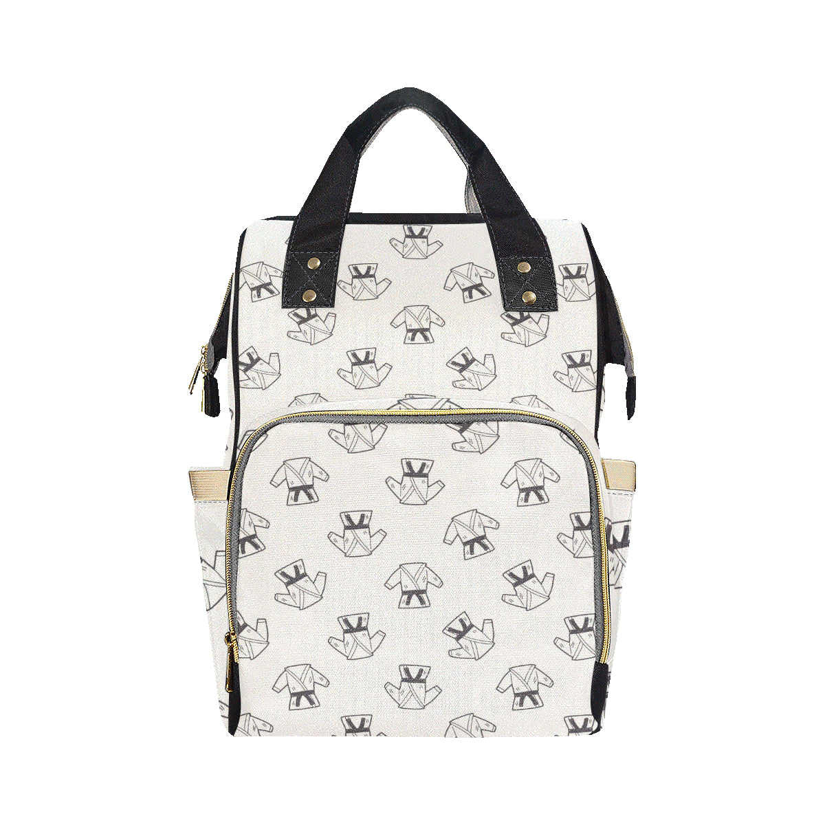 Karate Pattern Print Design 01 Diaper Bag Backpack