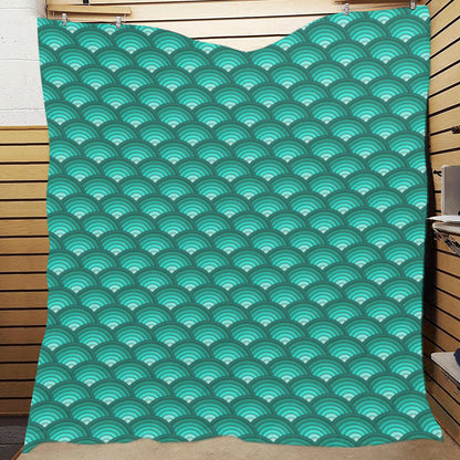 Scales Pattern Print Design 01 Premium Quilt