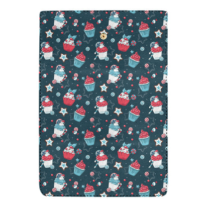 Cupcake Pattern Print Design 03 Women's Trifold Wallet