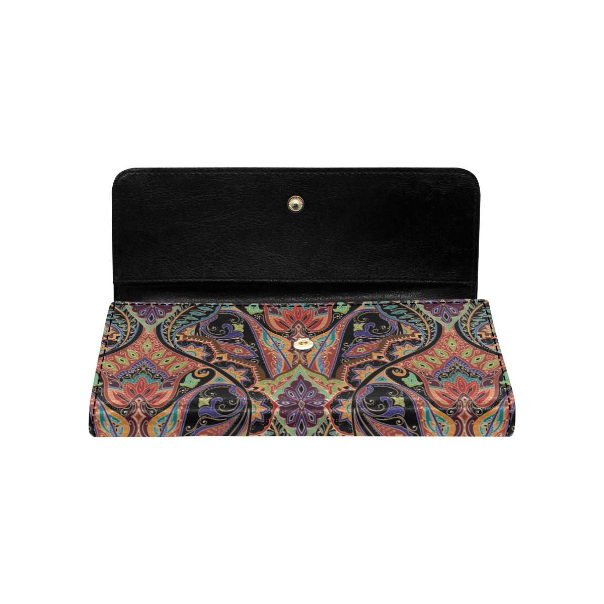 Bohemian Pattern Print Design 06 Women's Trifold Wallet