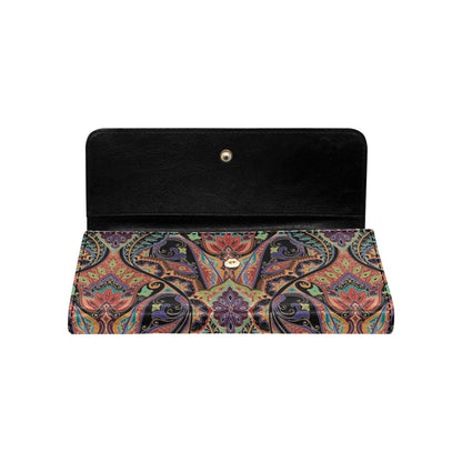 Bohemian Pattern Print Design 06 Women's Trifold Wallet