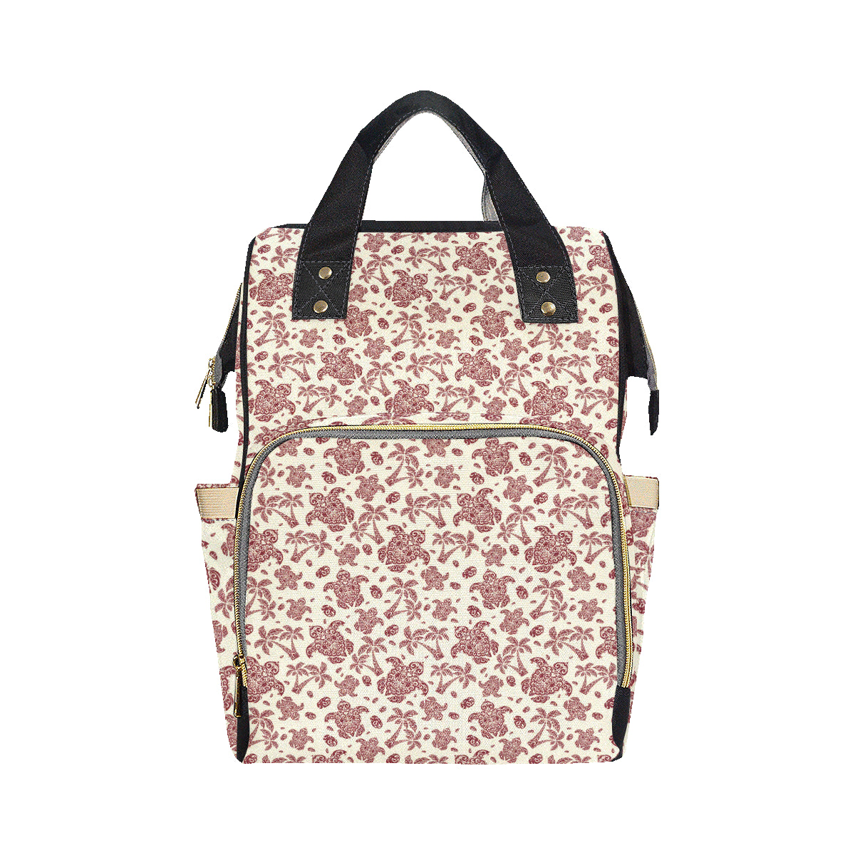 Polynesian Tattoo Turtle Themed Diaper Bag Backpack