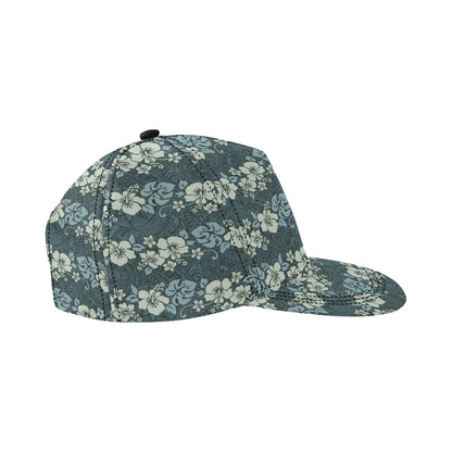Flower Hawaiian Hibiscus Style Print Pattern Snapback Cap