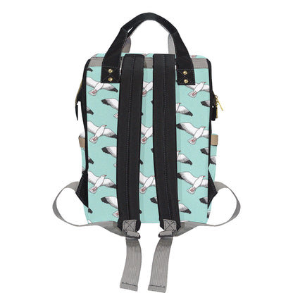 Pigeon Pattern Print Design 02 Diaper Bag Backpack