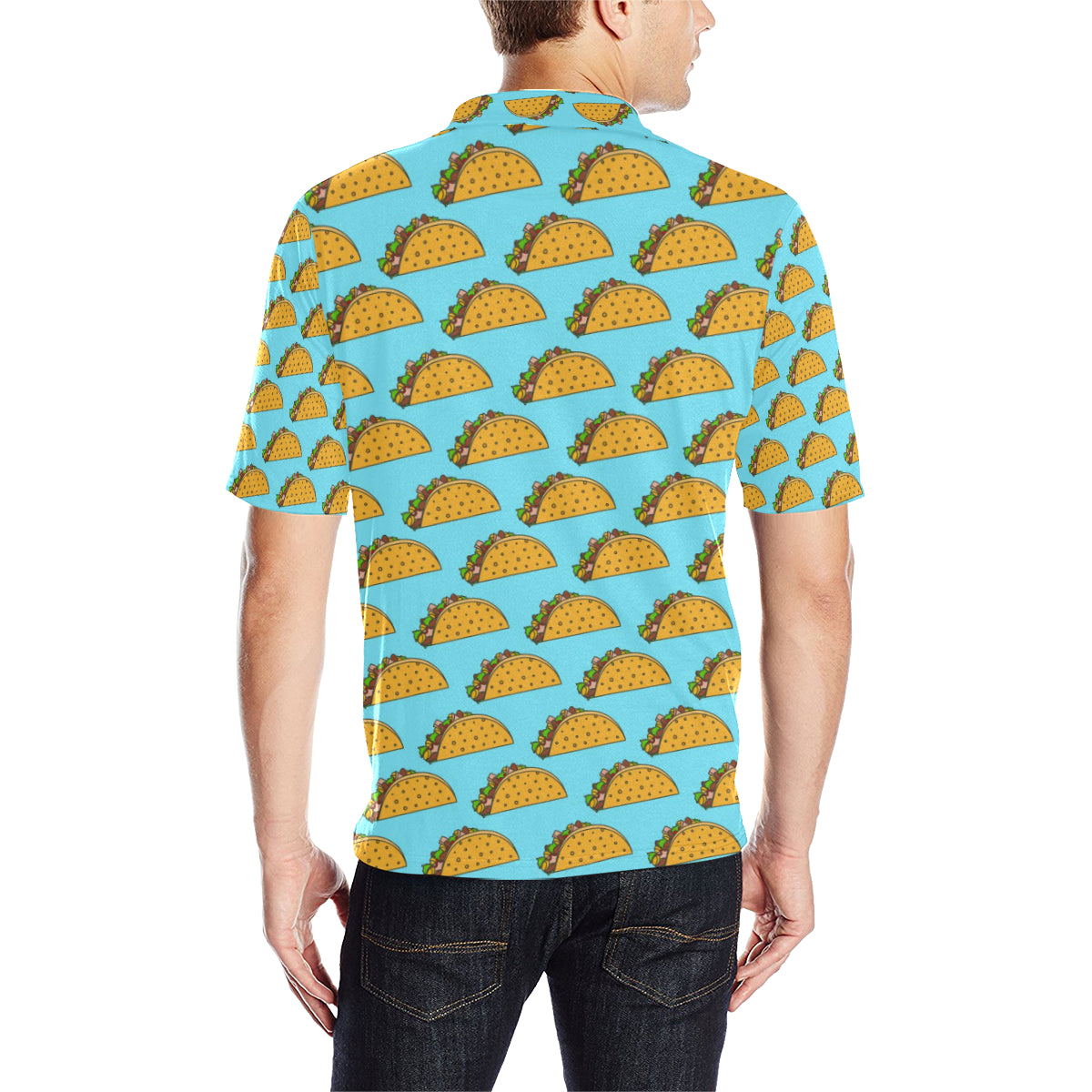 Taco Pattern Print Design TC03 Men Polo Shirt