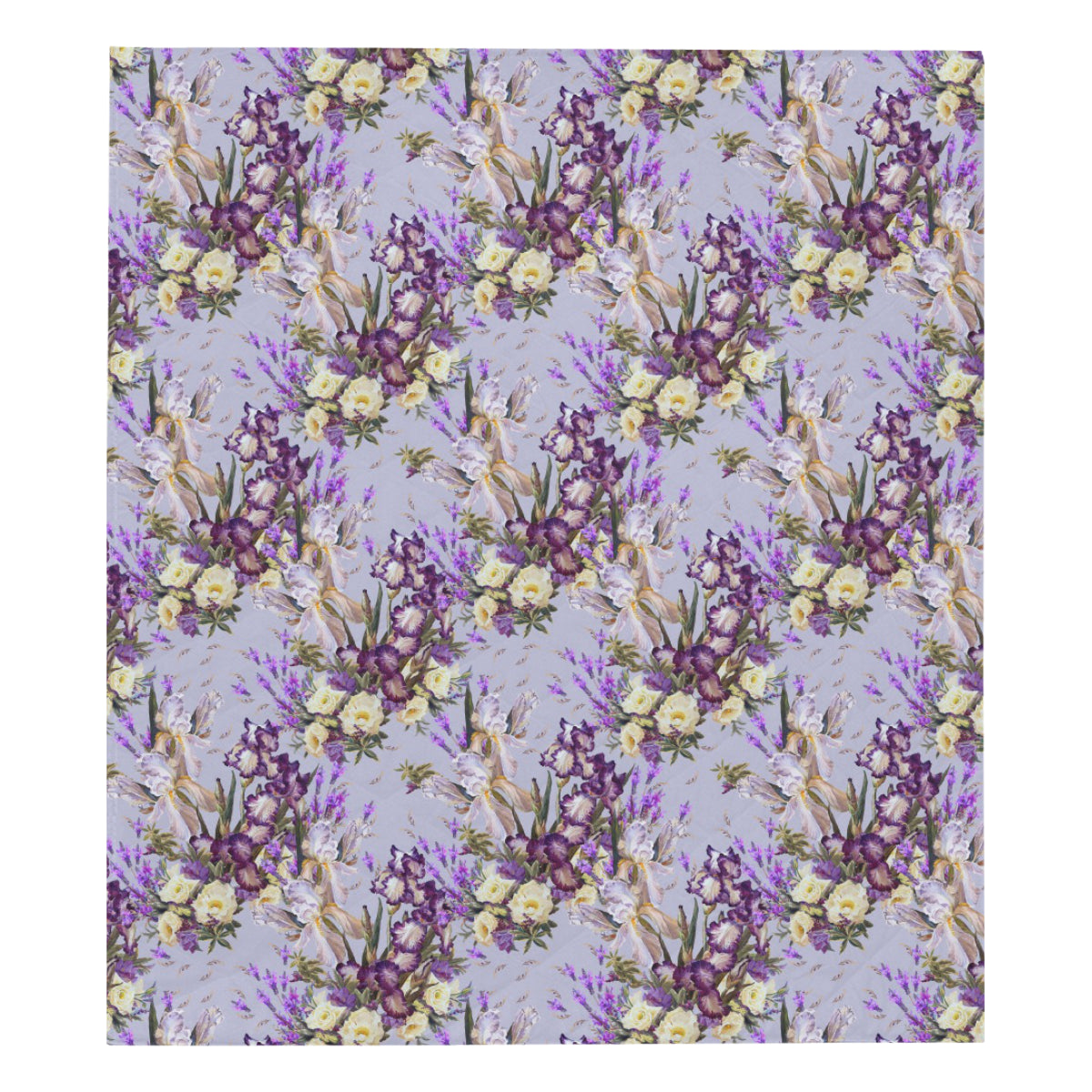 Iris Pattern Print Design IR07 Premium Quilt
