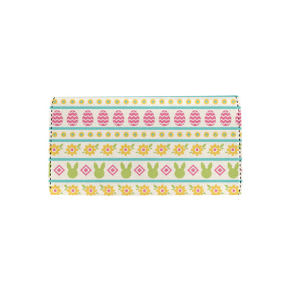 Easter Eggs Pattern Print Design RB016 Women's Trifold Wallet