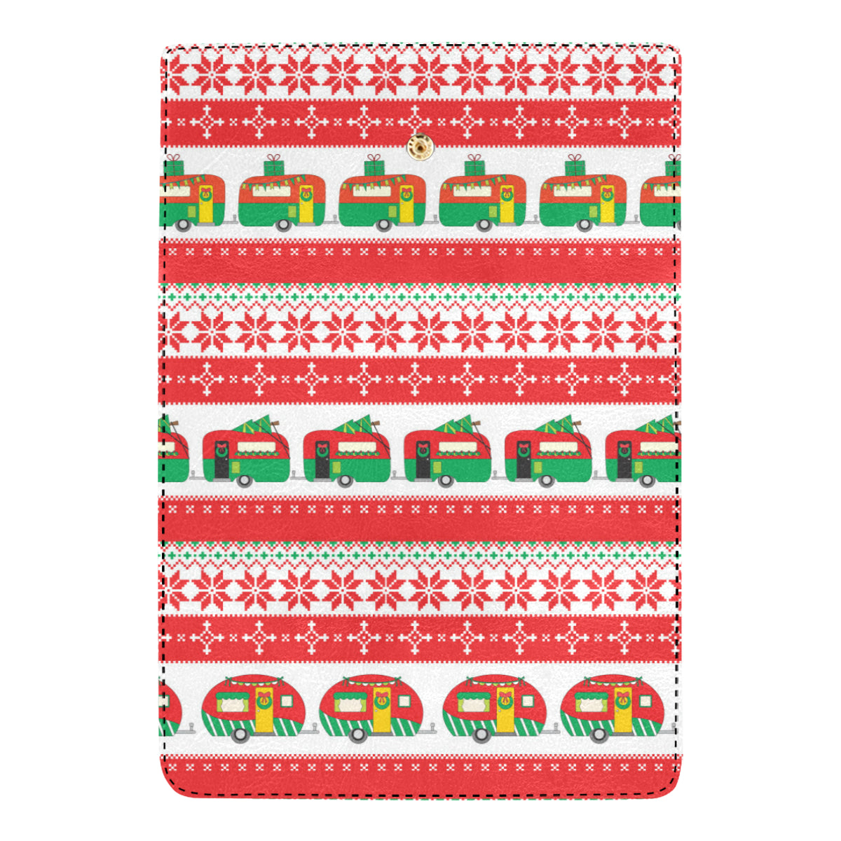 Camper Camping Ugly Christmas Design Print Women's Trifold Wallet