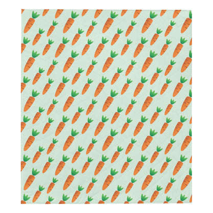 Carrot Pattern Print Design 05 Premium Quilt