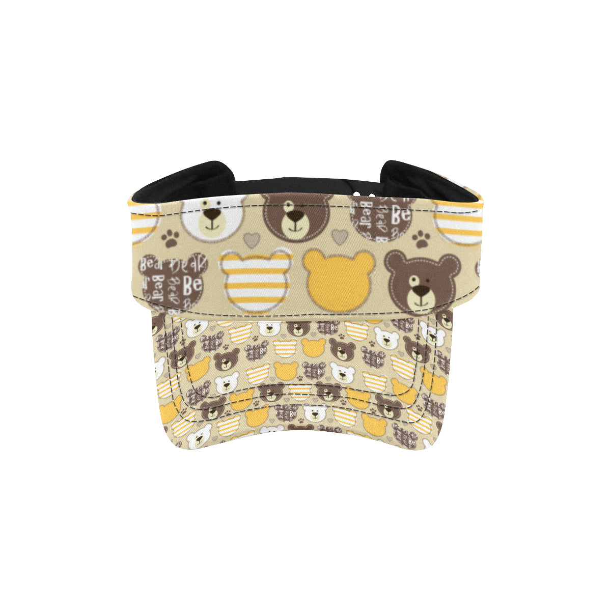 Bear PatchworkPattern Print Design 01 Unisex Sun Visor