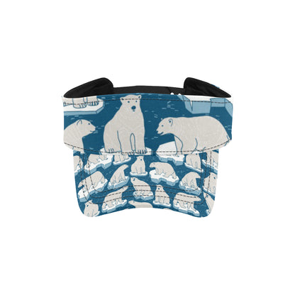 Polar Bear Pattern Print Design PB03 Unisex Sun Visor