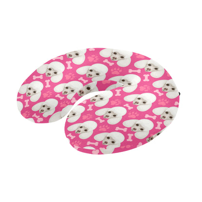 Poodle Pattern Print Design A04 U-Shaped Travel Neck Pillow