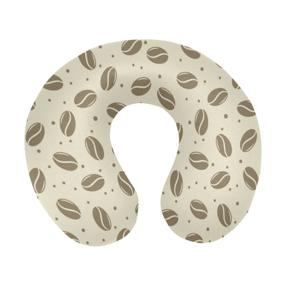 Coffee Pattern Print Design 02 U-Shaped Travel Neck Pillow