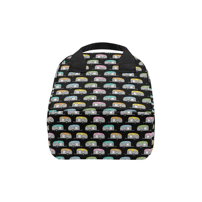 Camper Pattern Camping Themed No 2 Print Insulated Lunch Bag