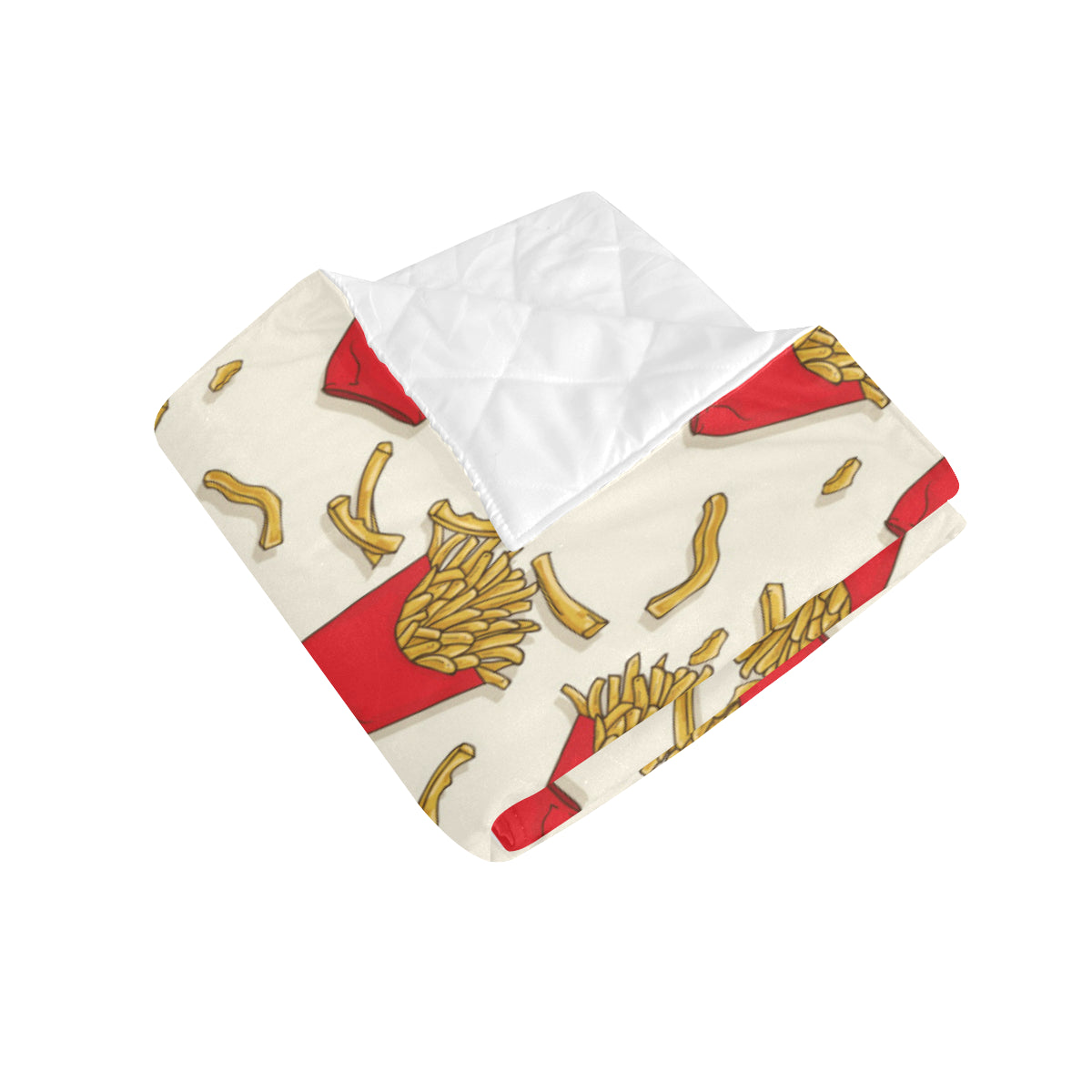 French Fried Pattern Print Design 01 Premium Quilt