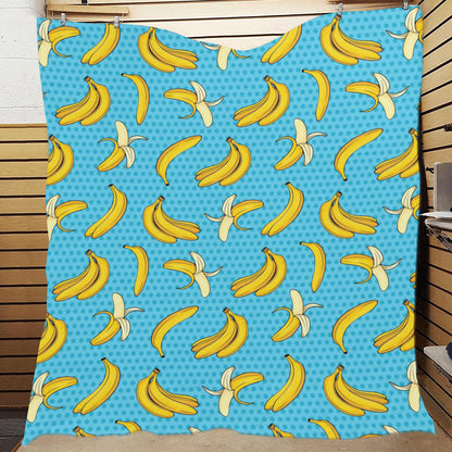 Banana Pattern Print Design BA08 Premium Quilt