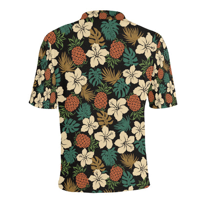 Hawaiian Themed Pattern Print Design H08 Men Polo Shirt