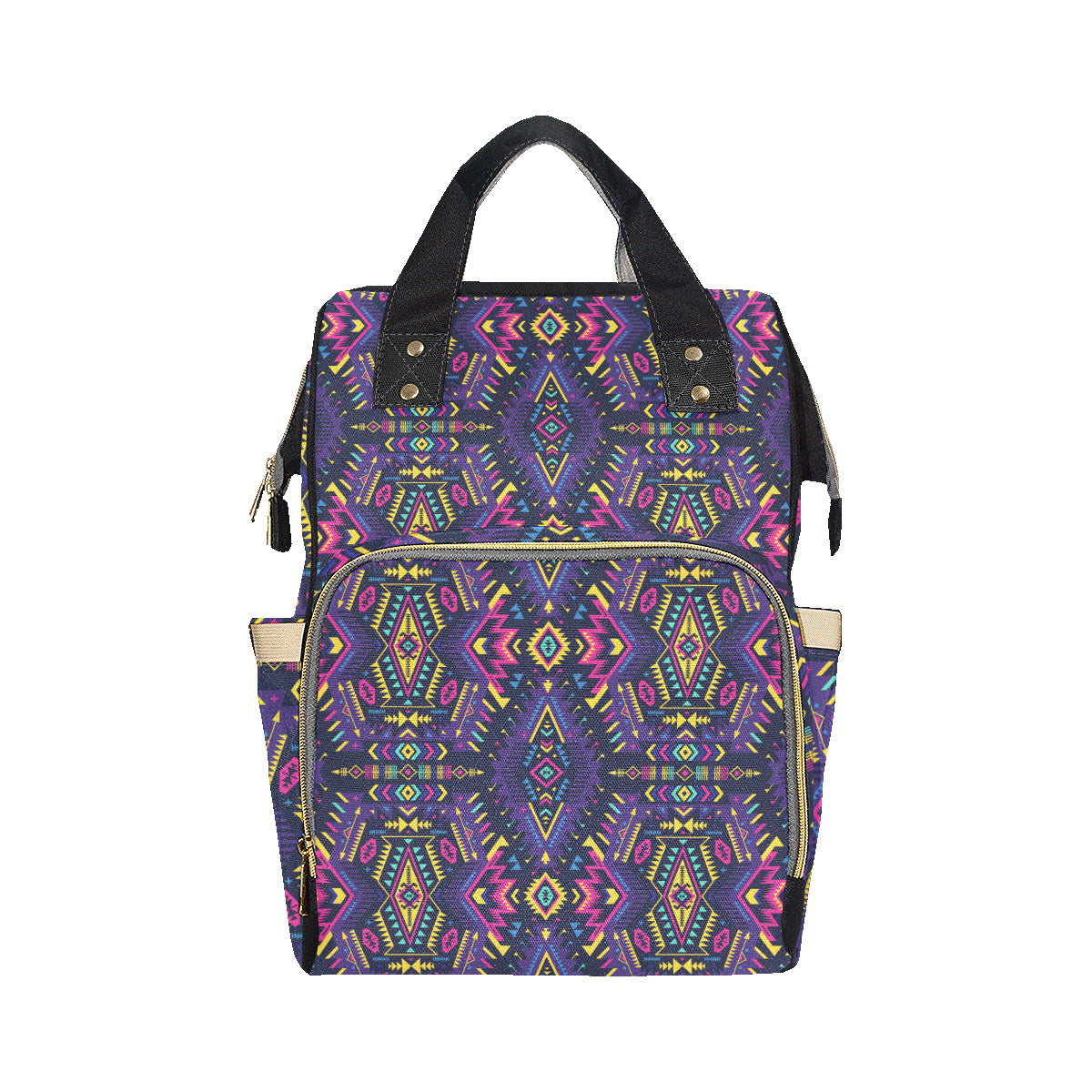 Aztec Pattern Print Design 07 Diaper Bag Backpack
